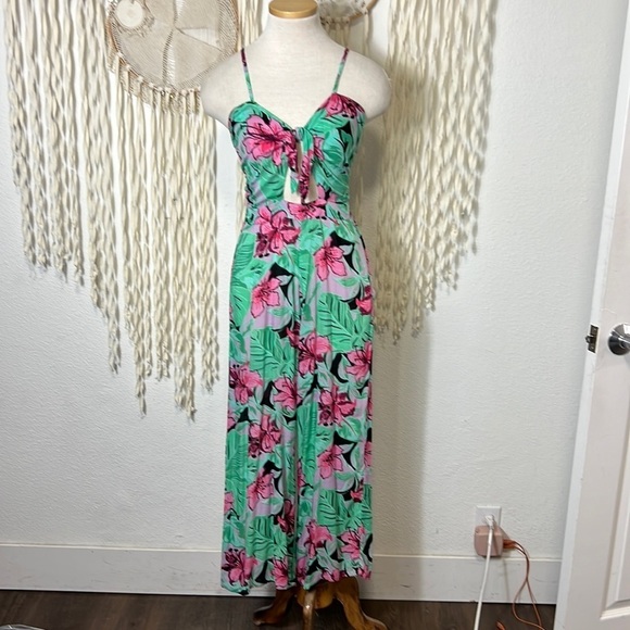 Cleobella Tie Front Angelina Floral Jumpsuit Size Small - Picture 2 of 15